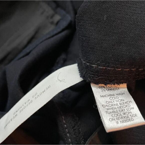 Ann Taylor's Loft jet black velvet feeling pants boot cut wide leg size 4 - Picture 6 of 7